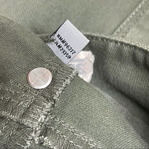 VANS Army Green Drawstring Cinch Embroidered Skull Motif Straight Short Skirt - Picture 14 of 16